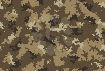 Seamless classic camouflage pattern. Camo fishing hunting vector background. Masking yellow brown beige color military texture wallpaper. Army design for fabric print