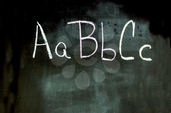 Royalty Free Photo of ABC on a Blackboard
