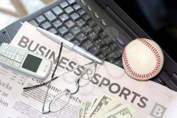 Royalty Free Photo of a Business and Sport Mix