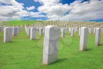 Royalty Free Photo of a Military Cemetery