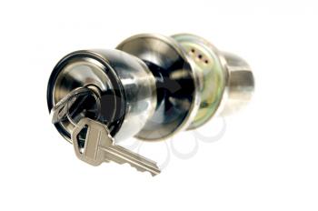 Royalty Free Photo of a Door Lock With Key