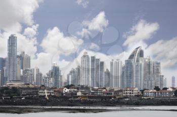 HDR shot portrating the old and new city of Panama in the background
