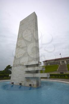 Monument constructed in the memory of George Goethals a civil engineer, best known for his supervision of the construction and the opening of the Panama Canal