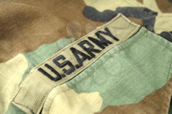 Macro shot of a U.S. Army shirt