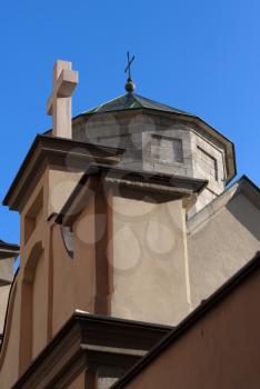 The cupola or the Armeninan church in Lviv, Ukraine.