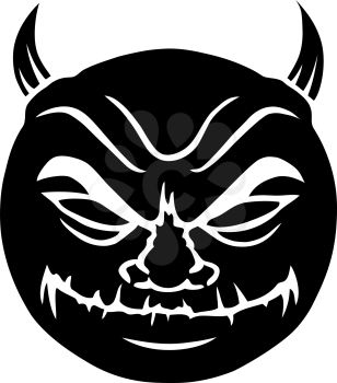 Royalty Free Clipart Image of a Devil Emoticon