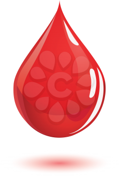 Royalty Free Clipart Image of a Blood drop