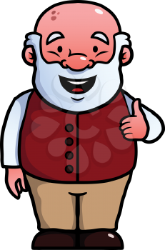Royalty Free Clipart Image of a Happy Elderly Man
