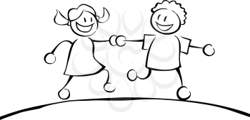 Royalty Free Clipart Image of Children