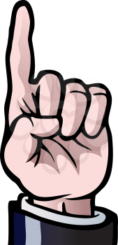 Royalty Free Clipart Image of Pointing
