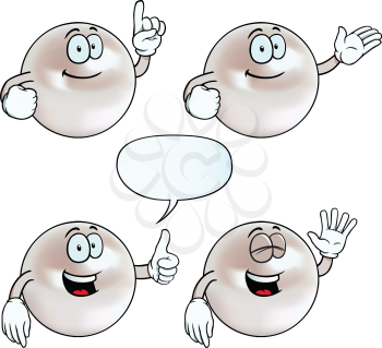 Royalty Free Clipart Image of Happy Pearls