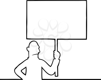 Royalty Free Clipart Image of a Protester