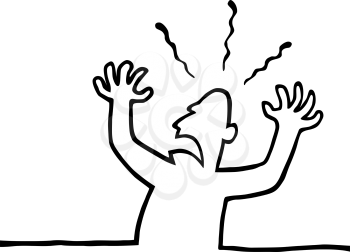 Royalty Free Clipart Image of an Angry Person