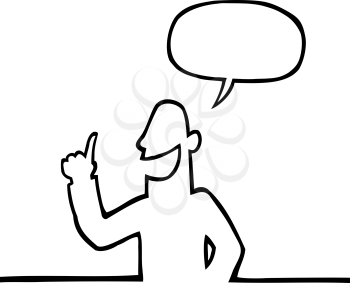 Royalty Free Clipart Image of a Person Explaining Something