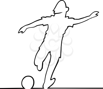 Royalty Free Clipart Image of a Soccer Player