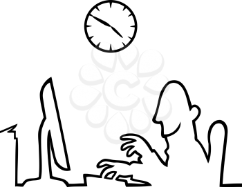 Royalty Free Clipart Image of a Person Working
