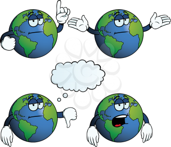 Royalty Free Clipart Image of a Bored Earth