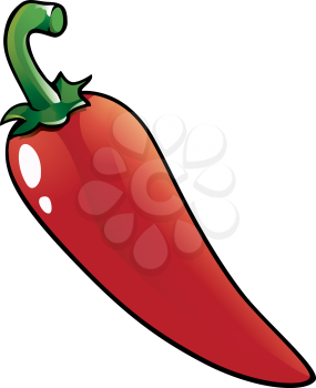 Royalty Free Clipart Image of a Red Pepper