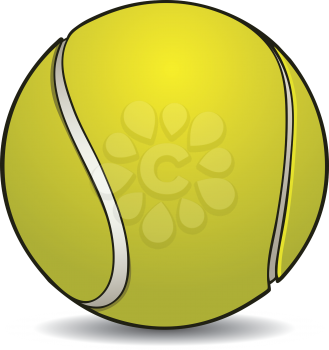 Royalty Free Clipart Image of a Tennis Ball