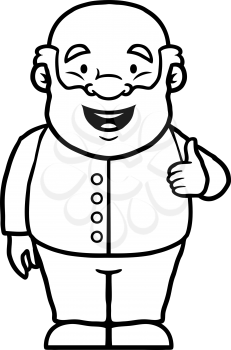 Royalty Free Clipart Image of a Man Giving Thumbs Up