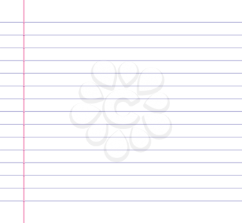 Lined or ruled paper background with blue horizontal lines and a red vertical margin line on the left hand side.