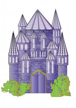 fairytale castle isolated on the white background
