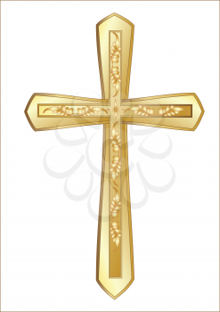 Christian Cross isolated on the white background