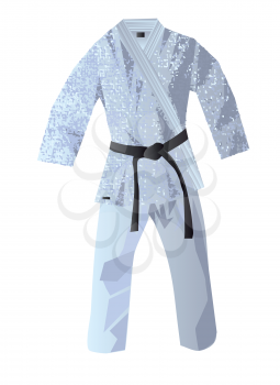 kimono for judo isolated on white background