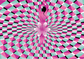 optical illusion of motion in a static image