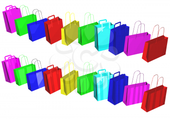 Royalty Free Clipart Image of Shopping Bags