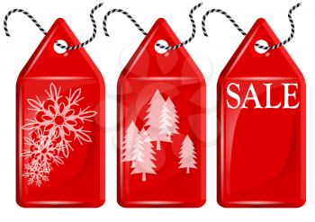 Royalty Free Clipart Image of Christmas Shopping Tags