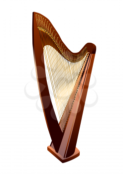 Royalty Free Clipart Image of a Harp