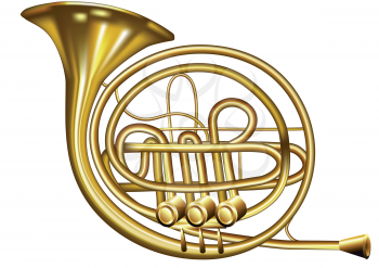 Royalty Free Clipart Image of a French Horn