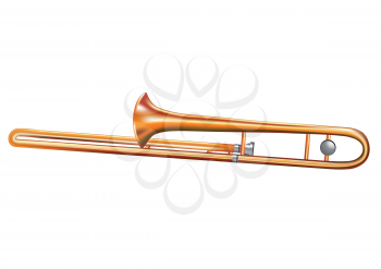 Royalty Free Clipart Image of a Trombone