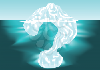 iceberg antarctica as question mark. 10 EPS