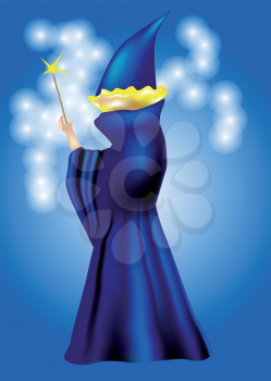 wizard waving his magic wand. 10 EPS