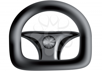 car steering wheel islated on a white background