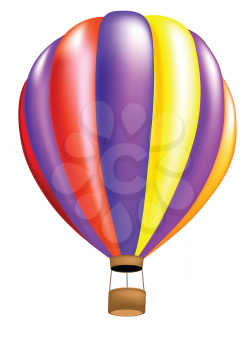 hot air balloon colorful isolated on a white background