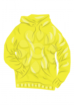 yellow hoody isolated on a white background