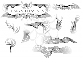 set of design elements 3 isolated on white