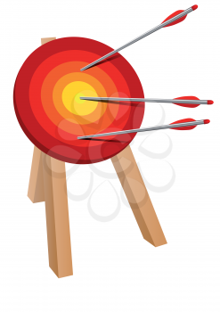 arrow target isolated on awhite background