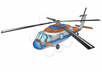 abstract helicopter isolated on a white background