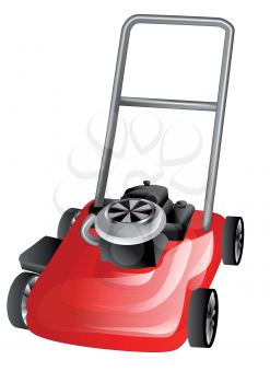lawn mower isolated on a white background
