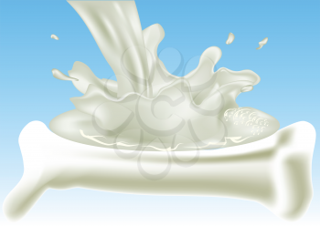 milk for your bones. abstract conceptual background