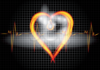 heartbeat. illustration of an electrocardiogram (ECG / EKG)