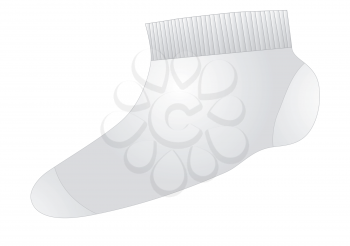 sock white isolated on a white background