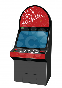 slot machine isolated on awhite background