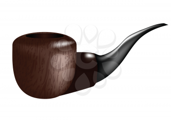 smoking pipe isolated on a white background