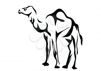 dromedary. abstract animal isolated on a white background