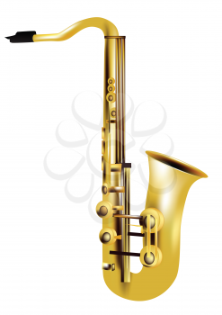 alto saxophone isolated on a white background